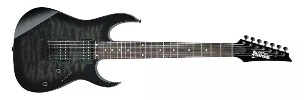 Ibanez Gio RG7221 7-струнная гитара из стеганого ясеня - прозрачный черный Sunburst GRG7221QATKS Gio RG7221 Quilted Ash 7-string Guitar - GRG7221QATKS