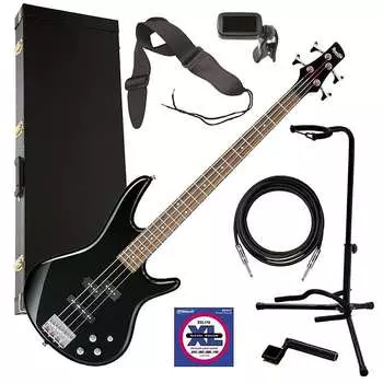 Ibanez GSR200 4-струнная бас-гитара - черный ПОЛНЫЙ БАСС-НАБОР