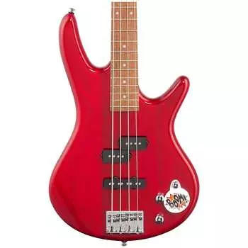 Ibanez GSR200 4-струнная бас-гитара, прозрачная красная с чехлом и тканью