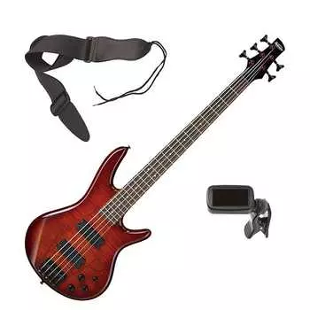 Ibanez GSR205SM 5-струнная бас-гитара - Brown Burst BONUS PAK