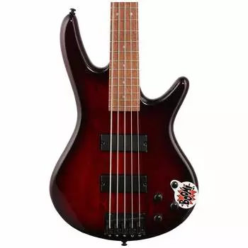Ibanez GSR205SM 5-струнная бас-гитара, угольно-коричневый с чехлом, тюнер, ткань