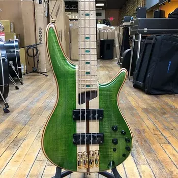 Ibanez Premium SR4FMDX 4-струнный бас-гитара изумрудно-зеленого цвета с низким блеском и мягкой сумкой Premium SR4FMDX 4-string Bass