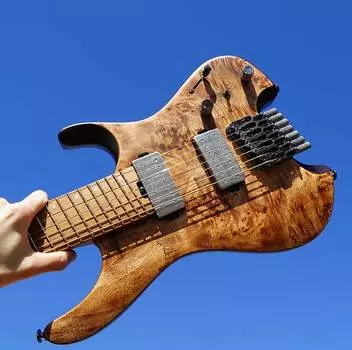 Ibanez QX527PB - 7-струнная электрогитара без головы с коричневыми пятнами под старину и сумкой для переноски (2023) QX527PB 7-String Electric Guitar