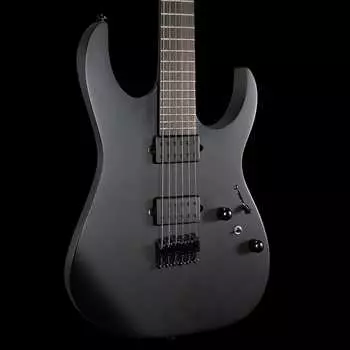 Ibanez RGRTB621 Iron Label Black Satin с перевернутой головкой грифа, накладкой на гриф из черного дерева, звукоснимателями DiMarzio