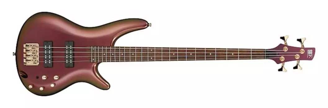 Ibanez SR300E с золотой фурнитурой - хамелеон из розового золота