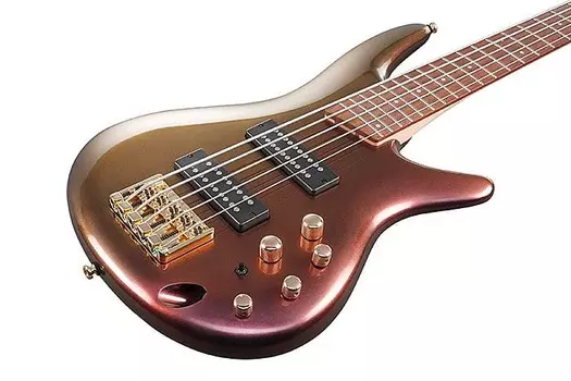 Ibanez SR305EDX Стандартная 5-струнная электрическая бас-гитара — хамелеон из розового золота SR305EDX 5str Electric Bass - Rose Gold Chameleon