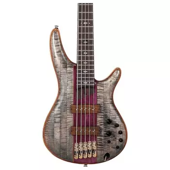 Ibanez SR5CMDX SR Premium 5-струнная бас-гитара, Black Ice Low Gloss с сумкой для переноски