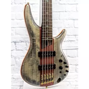 Ibanez SR5CMDXBIL Premium 5 String Bass - Black Ice Low Gloss