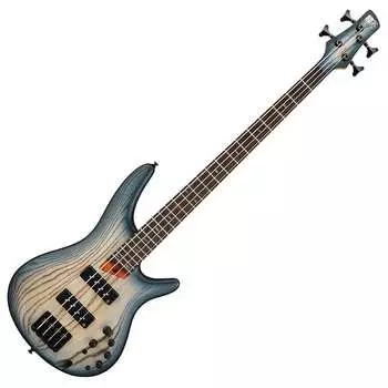 Ibanez SR600E 4-струнная электрическая бас-гитара, космический синий Starburst Flat