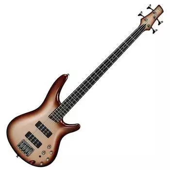 Ibanez Standard Electric Bass Guitar 4-String, Charred Champagne Burst, Jatoba Fb, SR300E