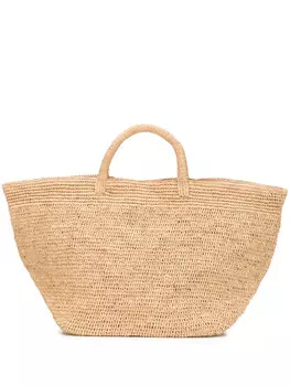 IBELIV плетеная сумка-тоут Vanilla, коричневый