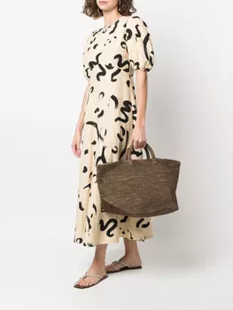 IBELIV сумка-тоут из рафии, коричневый