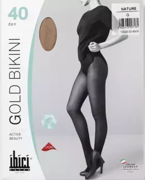 Ibici женские трусики для отдыха плотностью 40 ден, цвет Natural