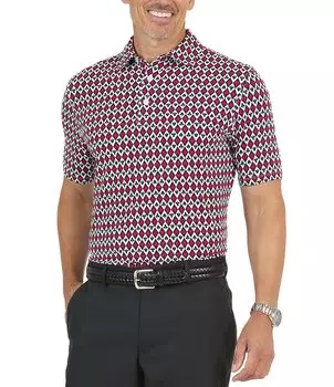 IBKUL Casino Royale Рубашка поло с короткими рукавами и принтом, красный