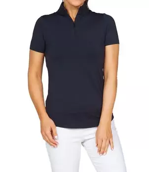 IBKUL Essential Solids Топ на молнии с короткими рукавами, черный