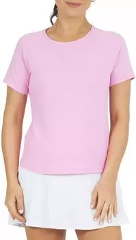 Ibkul Женская футболка-поло для гольфа с короткими рукавами и круглым вырезом