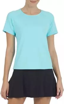 Ibkul Женская футболка-поло для гольфа с короткими рукавами и круглым вырезом