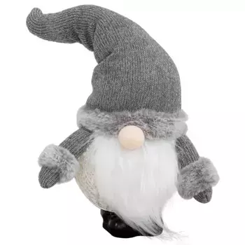 IC Winterworld LED декоративная фигура «Плюшевый гномик, новогоднее украшение», высота ок. 45 см, цвет silberfarben