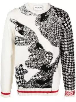 Iceberg джемпер в ломаную клетку, нейтральный цвет