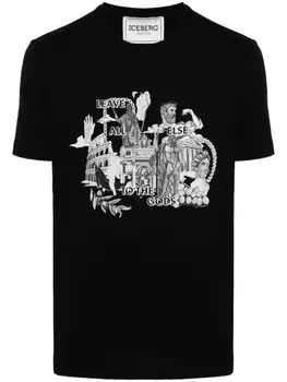 Iceberg футболка с графичным принтом, черный