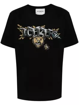 Iceberg футболка с логотипом, черный