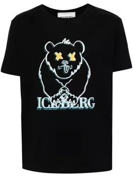 Iceberg футболка с логотипом, черный