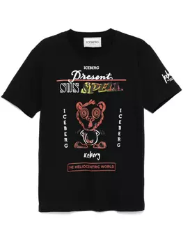 Iceberg футболка с логотипом, черный