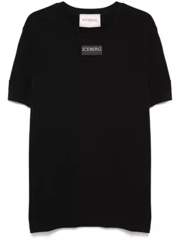 Iceberg футболка с нашивкой-логотипом, черный