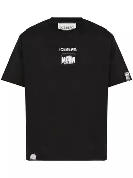Iceberg футболка с нашивкой-логотипом, черный