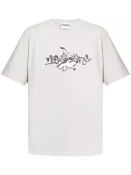 Iceberg футболка с принтом акулы, серый