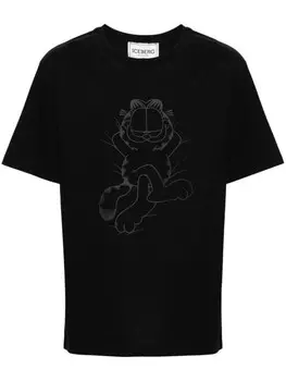 Iceberg футболка с принтом Гарфилда, черный