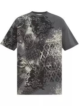 Iceberg футболка с принтом герба, серый