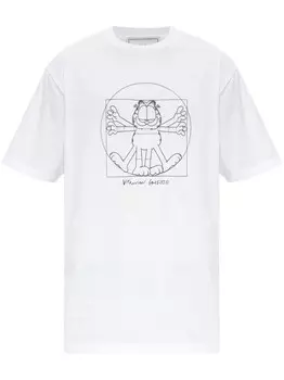 Iceberg футболка с принтом Витрувианского Гарфилда, белый
