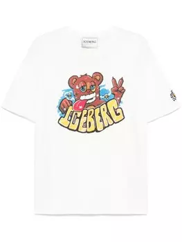 Iceberg футболка с принтом VXmee Bear, белый