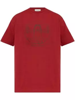 Iceberg футболка с принтом витрувианского Гарфилда, красный