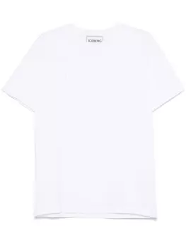 Iceberg футболка с вышитым логотипом, белый