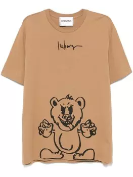 Iceberg футболка с вышитым логотипом, серый