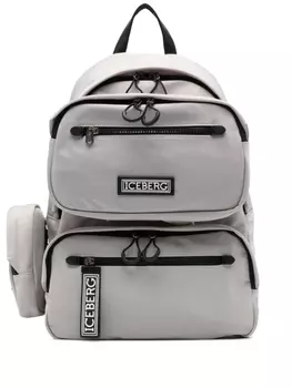 Iceberg габардиновый рюкзак с нашивкой-логотипом, серый
