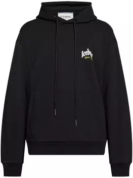 Iceberg худи с логотипом, черный