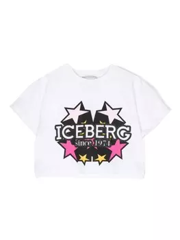 Iceberg Kids футболка с графическим принтом, белый