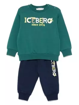 Iceberg Kids спортивный костюм с логотипом, зеленый