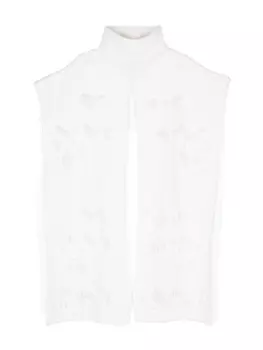 Iceberg манишка с эффектом потертости и высоким воротником, белый