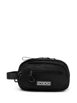 Iceberg несессер с нашивкой-логотипом, черный