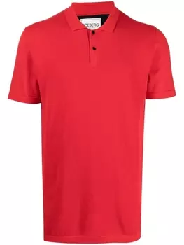 Iceberg рубашка поло с короткими рукавами и логотипом, красный