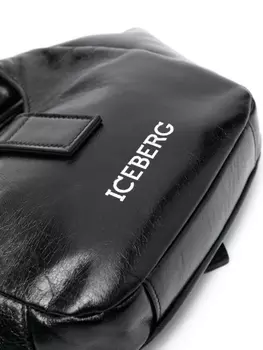 Iceberg сумка через плечо с логотипом, черный