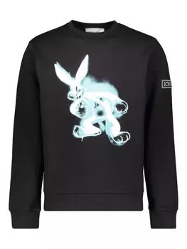 Iceberg толстовка с принтом Bugs Bunny из коллаборации с Looney Tunes, черный