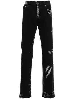 Iceberg узкие джинсы из вареного денима, черный