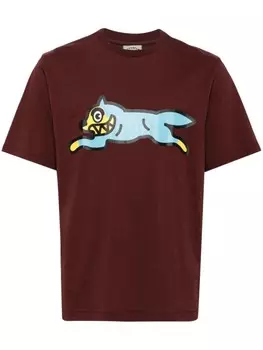 ICECREAM футболка из хлопка с надписью «Бегущий пес», красный