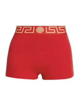 Icon Эластичные шорты с логотипом Versace, красный