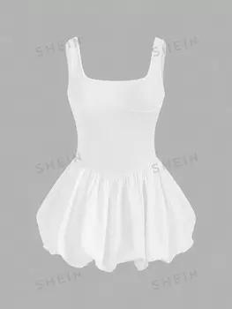 ICON Платье-баллон, платье-баллон, платье-баллон Shein, белый